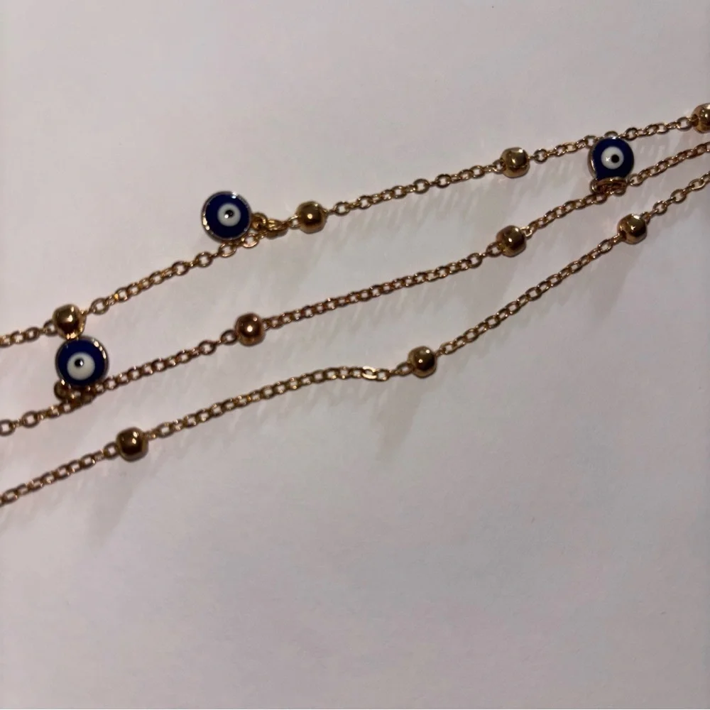 Gold Evil Eye Bracelet - Picture 4 of 5